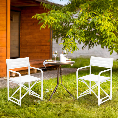 34(H) inch Outdoor Camping Chairs, Portable Patio Director's Chairs with Folding Aluminum Frame - Aoodor 