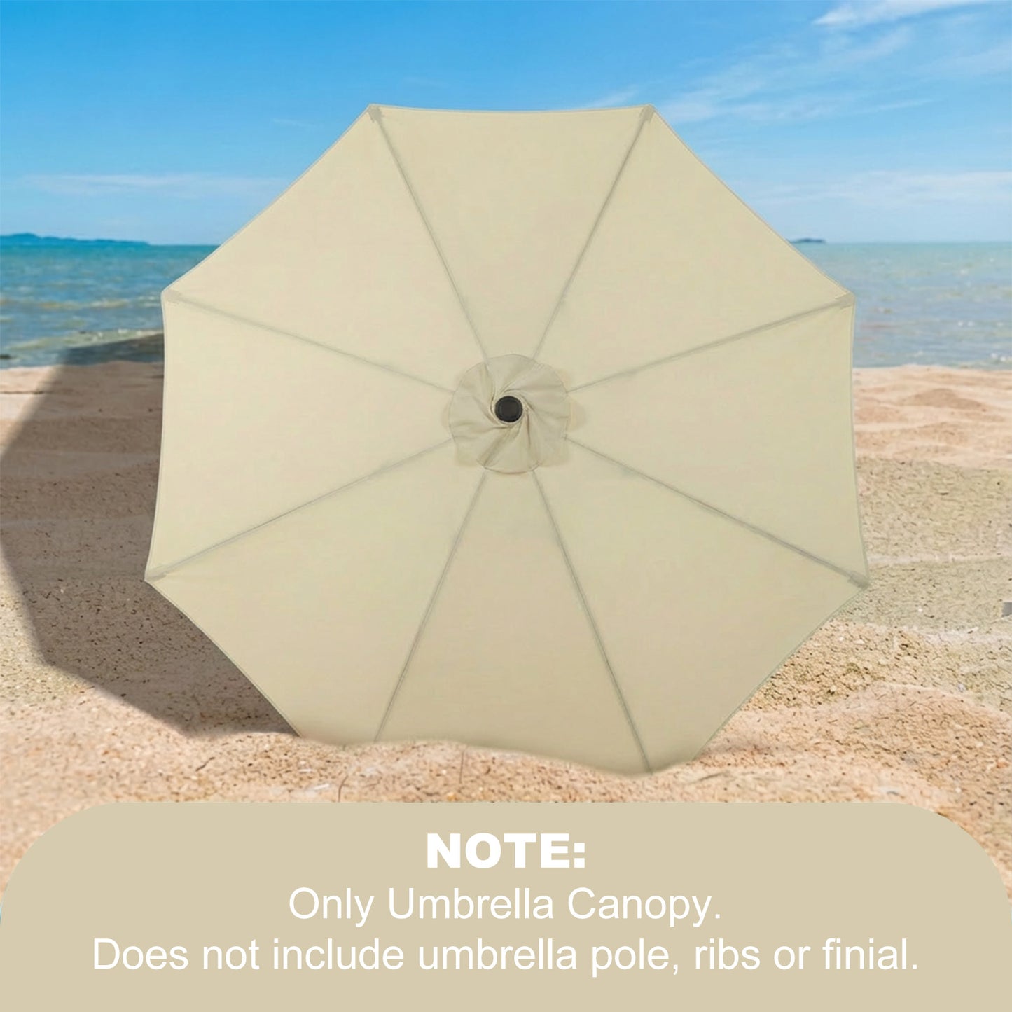 Patio Umbrella Replacement Canopy for 8 Ribs Table Umbrella