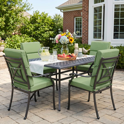 45x22x4 inch Outdoor High Back Patio Chair Cushions, Green