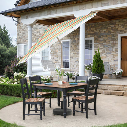 9 ft. Outdoor Patio Market Umbrella with 8 Sturdy Ribs, Push Button Tilt and Crank