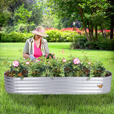 11" Tall Galvanized Raised Garden Bed Kit - 83"x24"