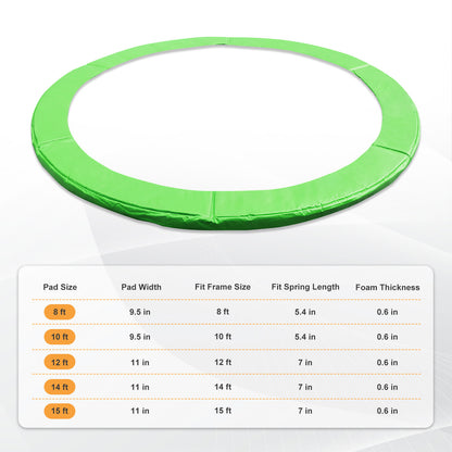 Trampoline Safety Pad Replacement, Universal Waterproof Trampoline Spring Cover for Round Frame - Aoodor 