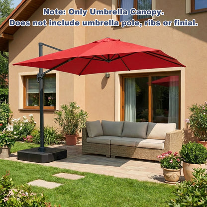 10x10 ft. Cantilever Umbrella Replacement Canopy for 8 Ribs Square Offset Umbrella