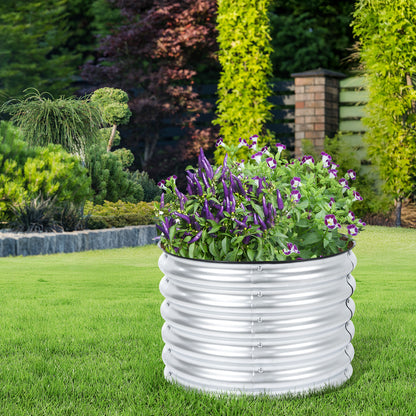 17" Tall 24" Metal Raised Garden Bed Kit