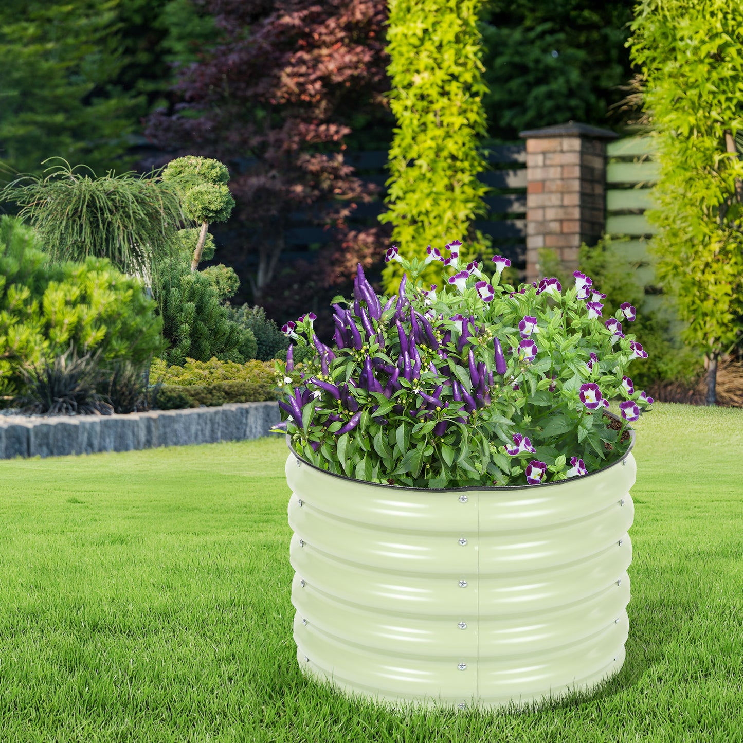 17" Tall 24" Metal Raised Garden Bed Kit