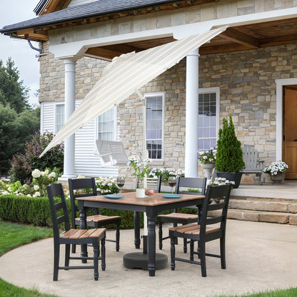 9 ft. Outdoor Patio Market Umbrella with 8 Sturdy Ribs, Push Button Tilt and Crank