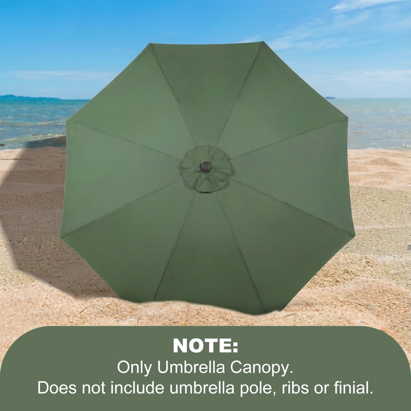 Patio Umbrella Replacement Canopy for 8 Ribs Table Umbrella