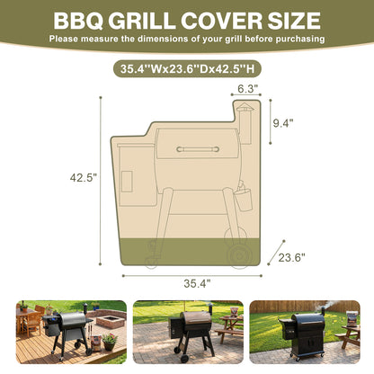 Outdoor BBQ Pellet Smoker Grill Cover