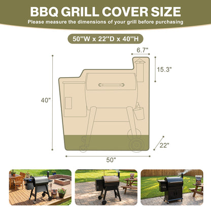 Outdoor BBQ Pellet Smoker Grill Cover