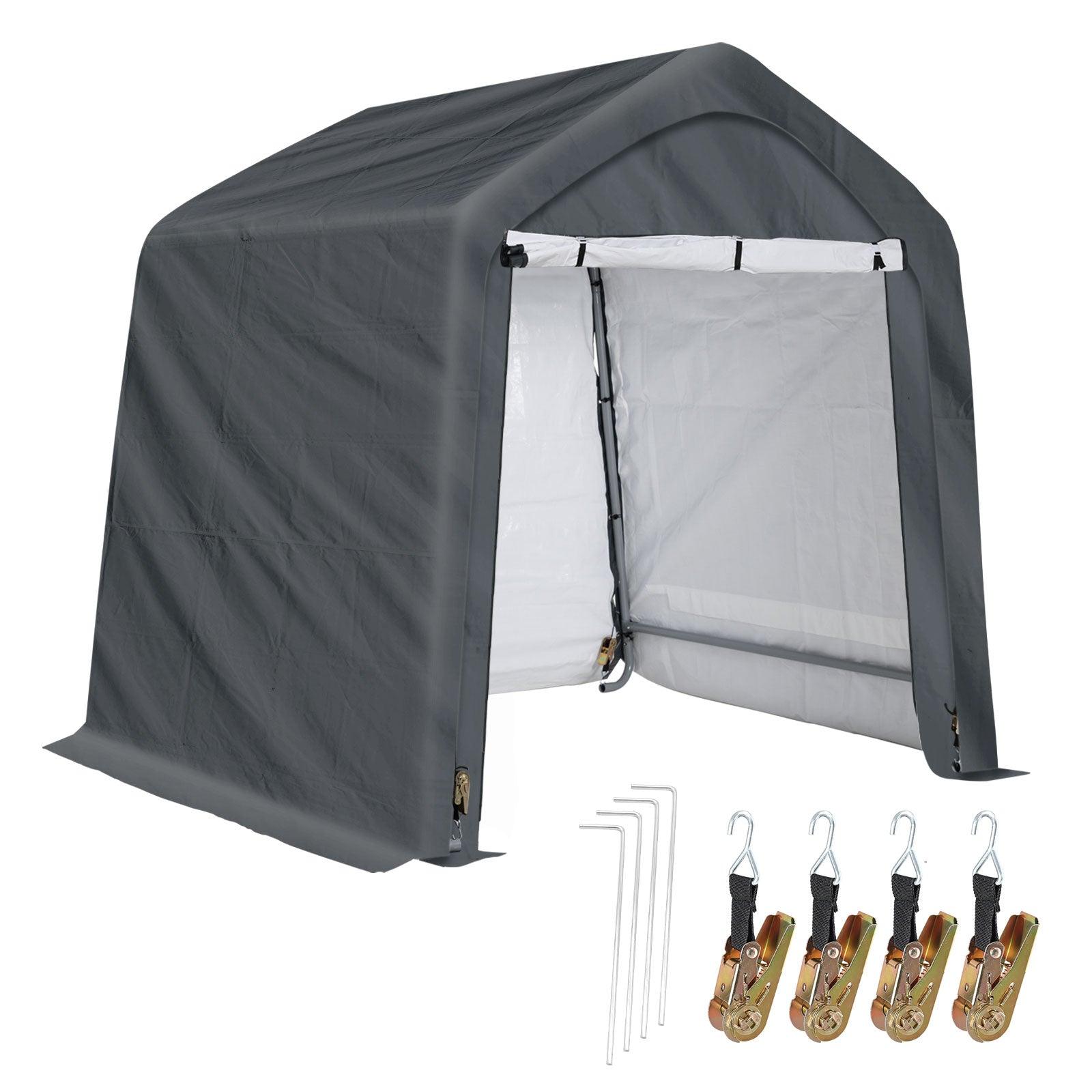 6x6/6x8/8x8/8x12 ft. Heavy Duty Storage Shelter, Portable Shed Carport - Aoodor 