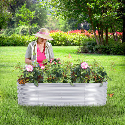 17" Tall Galvanized Raised Garden Bed Kit - 63"x31.5"