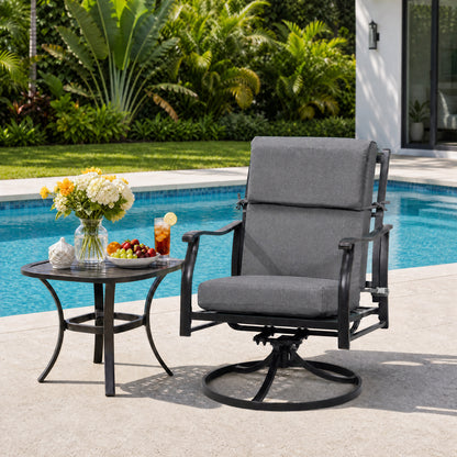 45x22x4 inch Outdoor High Back Patio Chair Cushions, Charcoal