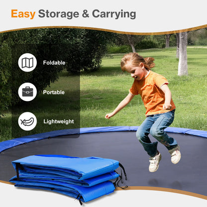 Trampoline Safety Pad Replacement, Universal Waterproof Trampoline Spring Cover for Round Frame - Aoodor 