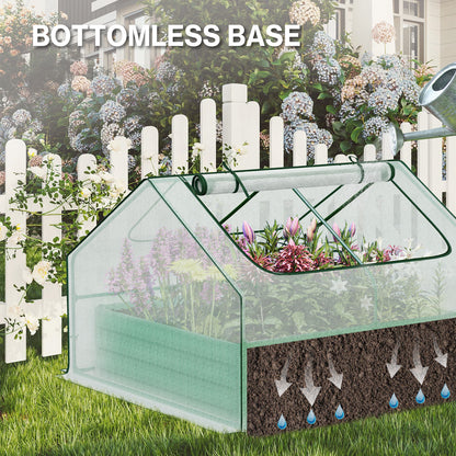 Mini Greenhouse Kit With Raised Garden Metal Beds - Aoodor 