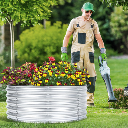 17" Tall 42" Metal Raised Garden Bed Kit