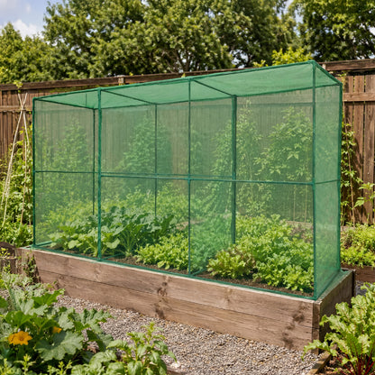 12x4x6 ft. Crop Cage Plant Protection Netting Tent with Zipper Doors
