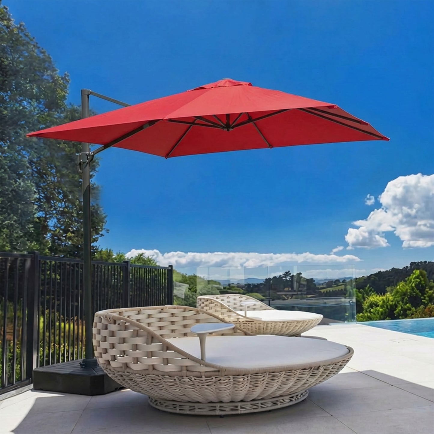 10x10 ft. Cantilever Umbrella Replacement Canopy for 8 Ribs Square Offset Umbrella