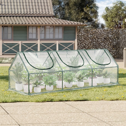 Mini Greenhouse with Zipper Doors, Waterproof & UV Protected, Transparent