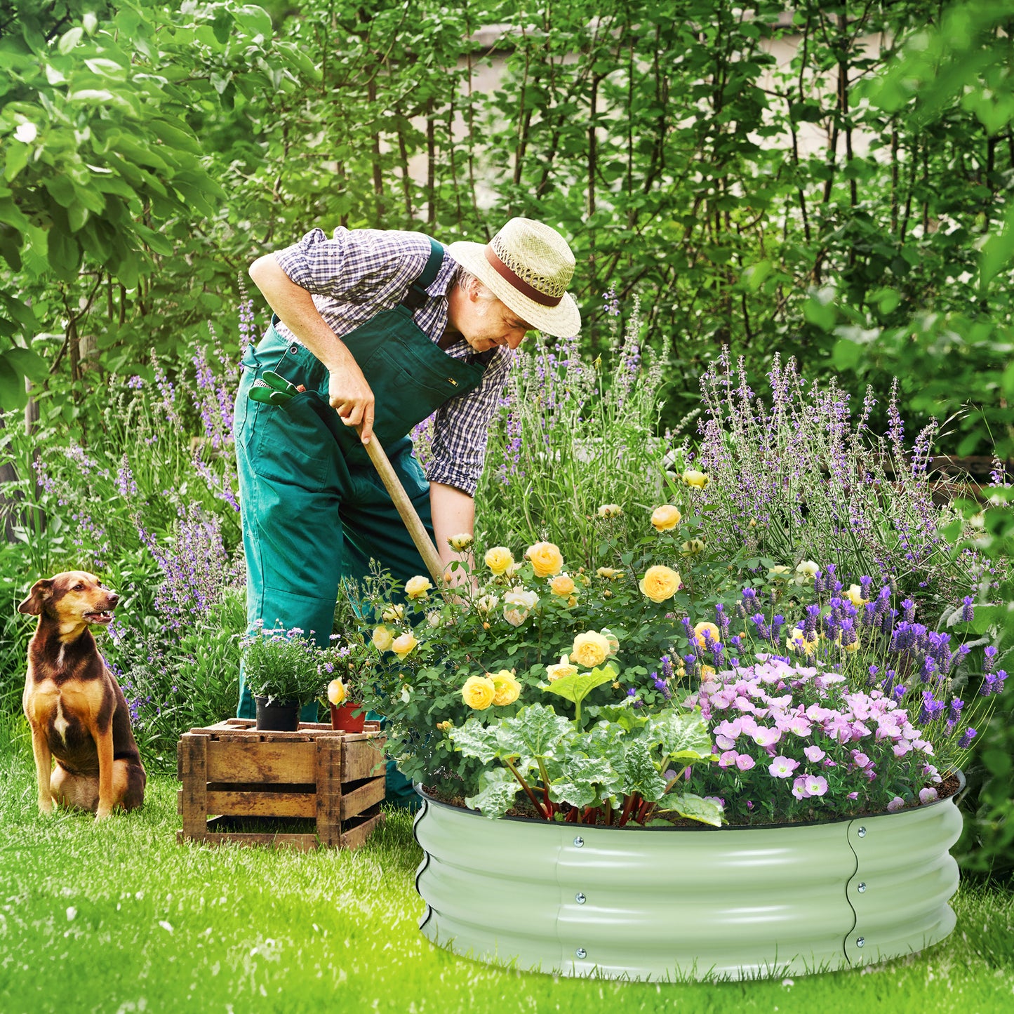 9" Tall 30" Metal Raised Garden Bed Kit