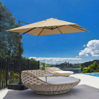 10x10 ft. Cantilever Umbrella Replacement Canopy for 8 Ribs Square Offset Umbrella