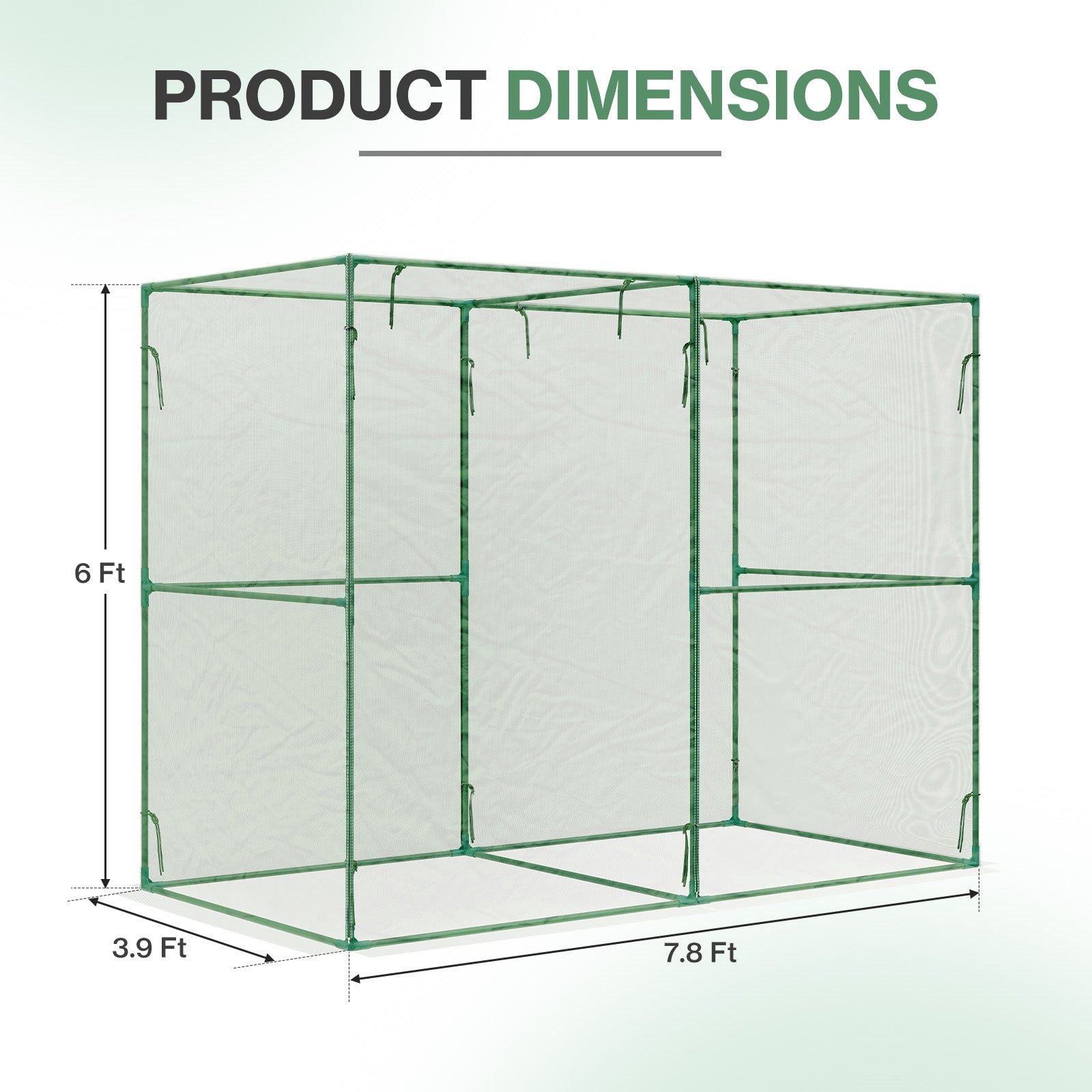 Crop Cage Plant Protection Netting Tent with Zipper for Vegetables Fruits and Plant - Aoodor 