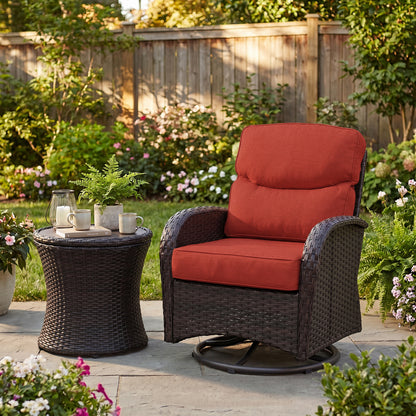 Smile Outdoor Chair Cushion Set, Sunbrella Fabric Deep Seating Cushions, Canvas Henna