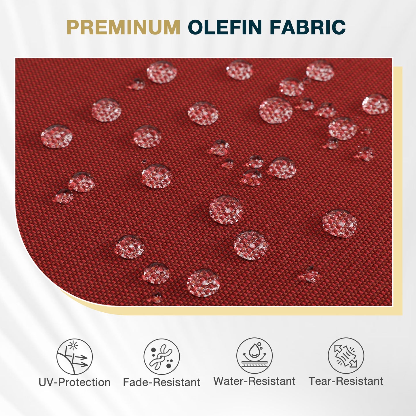 46x18x3 inch Patio Bench Cushion - Wine Red - Aoodor 