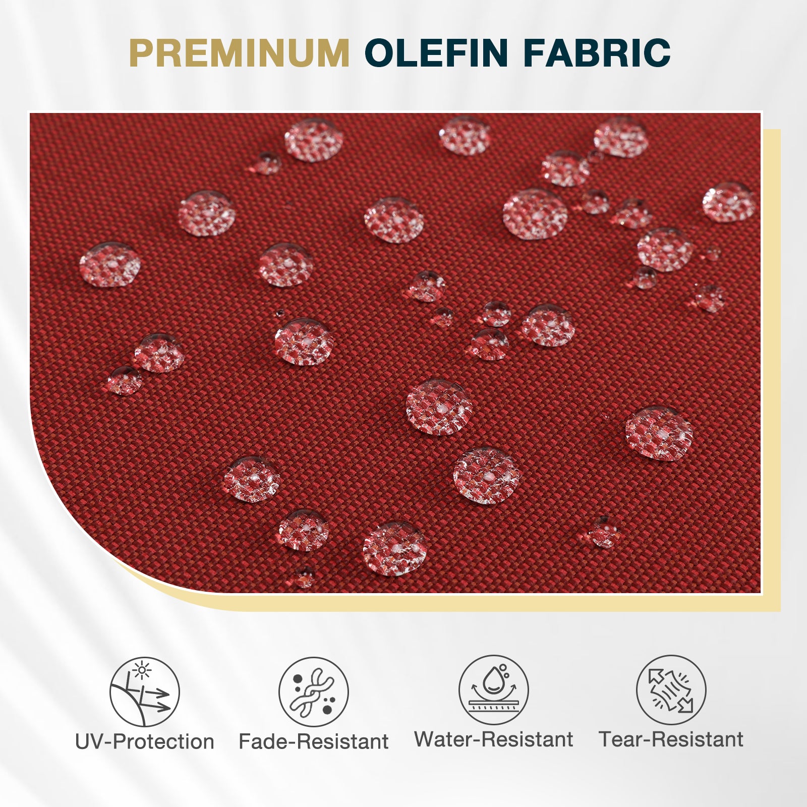 46x18x3 inch Patio Bench Cushion - Wine Red - Aoodor 