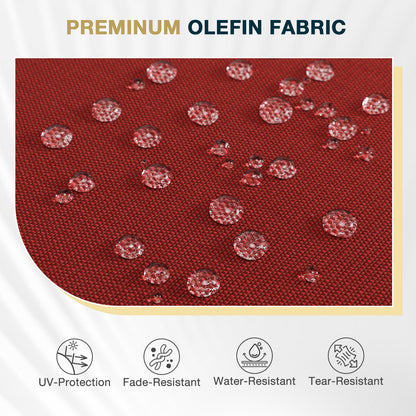 46x18x3 inch Patio Bench Cushion - Wine Red - Aoodor 