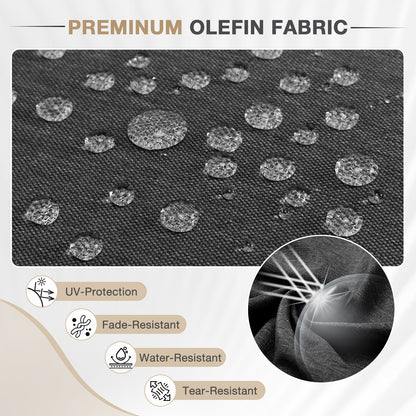 72x21x3 inch Patio Chaise Lounger Cushions Set of 2 - Charcoal - Aoodor 