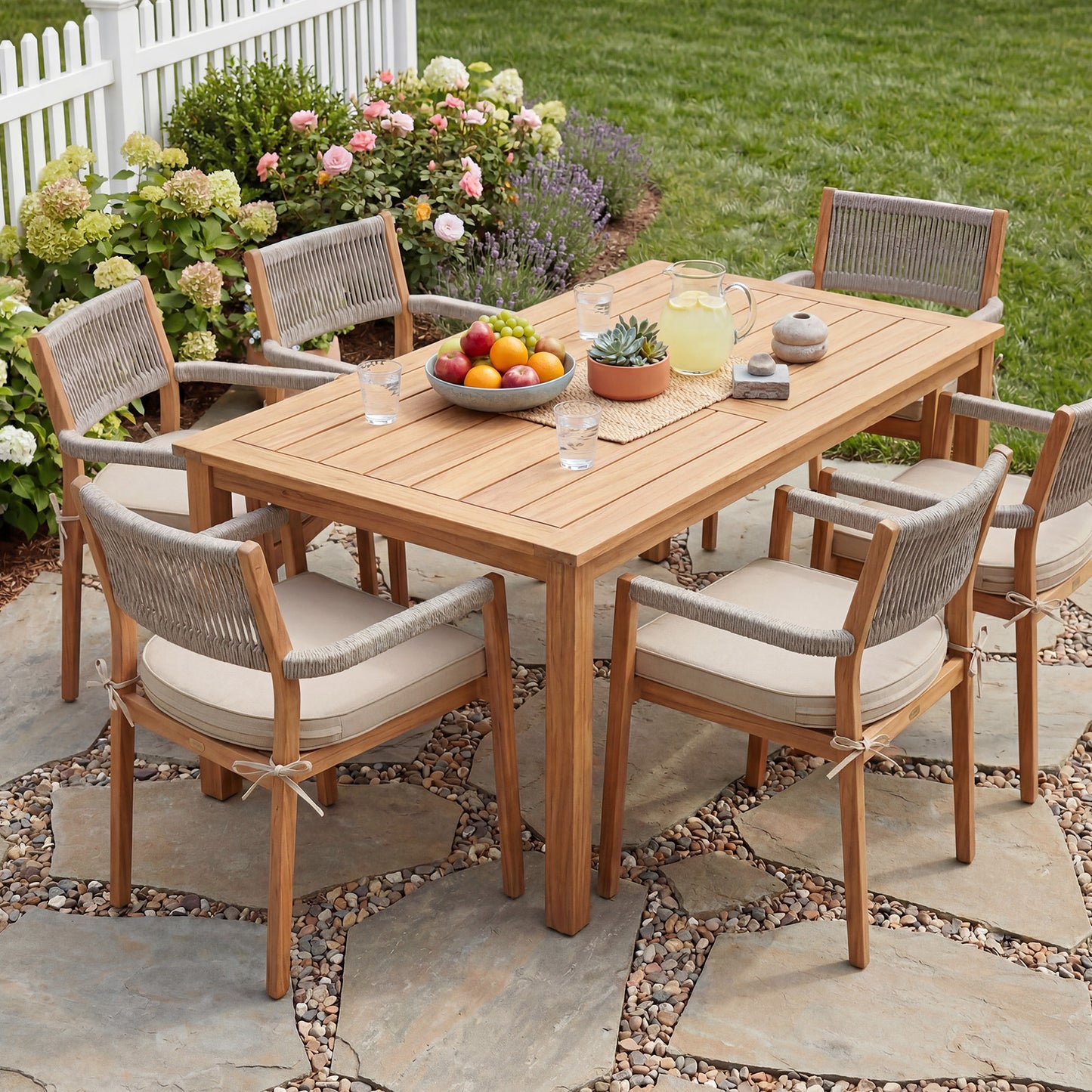 Outdoor Dining Chair Cushions Set, Patio Seat Pads, Khaki