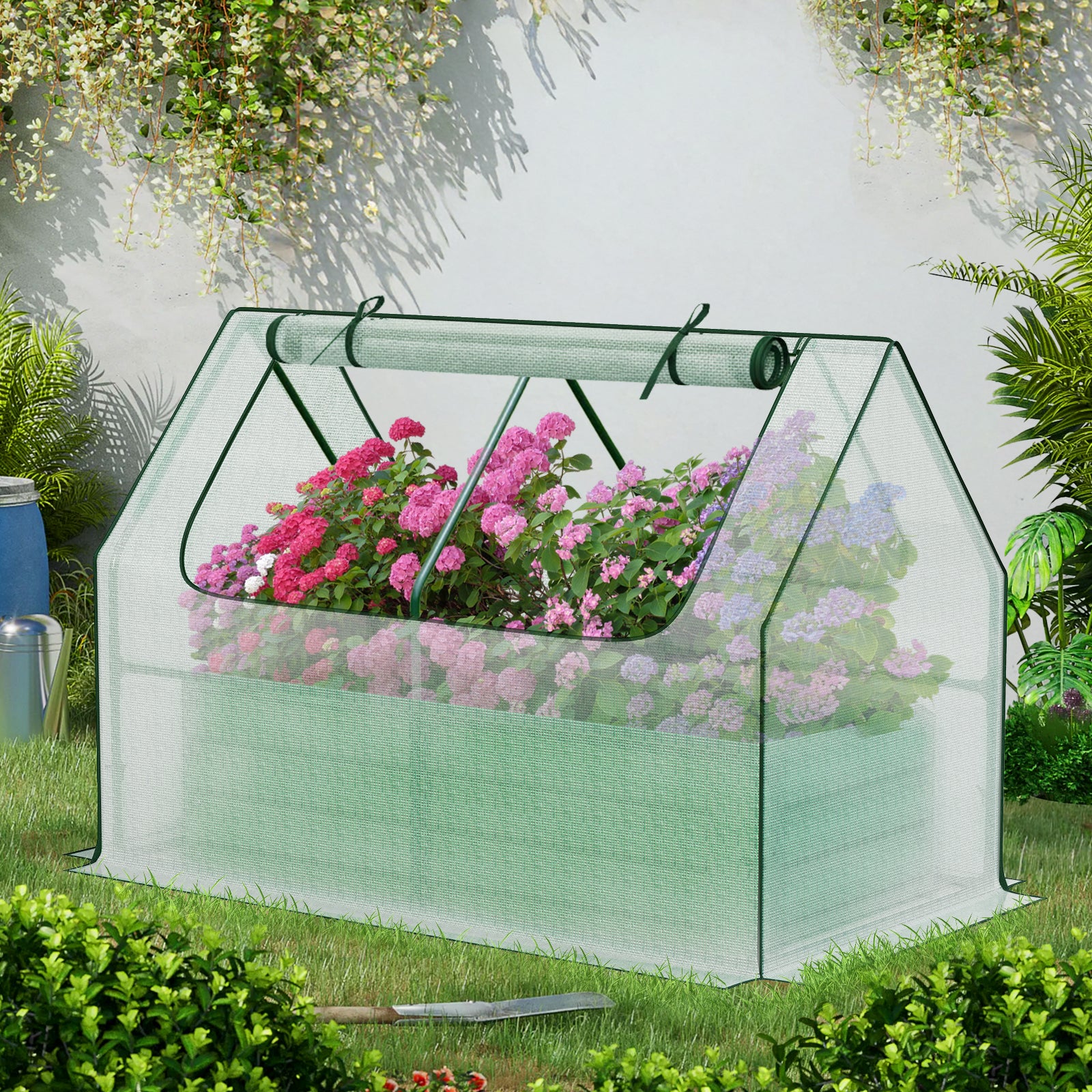 Mini Greenhouse Kit With Raised Garden Metal Beds - Aoodor 