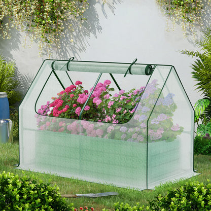 Mini Greenhouse Kit With Raised Garden Metal Beds - Aoodor 