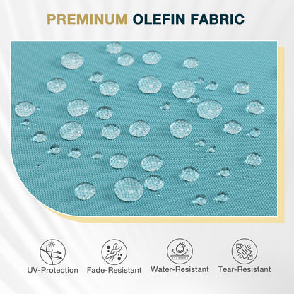 46x18x3 inch Patio Bench Cushion - Blue - Aoodor 