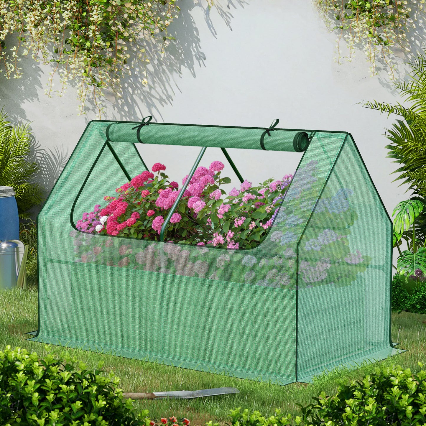 Mini Greenhouse Kit With Raised Garden Metal Beds - Aoodor 
