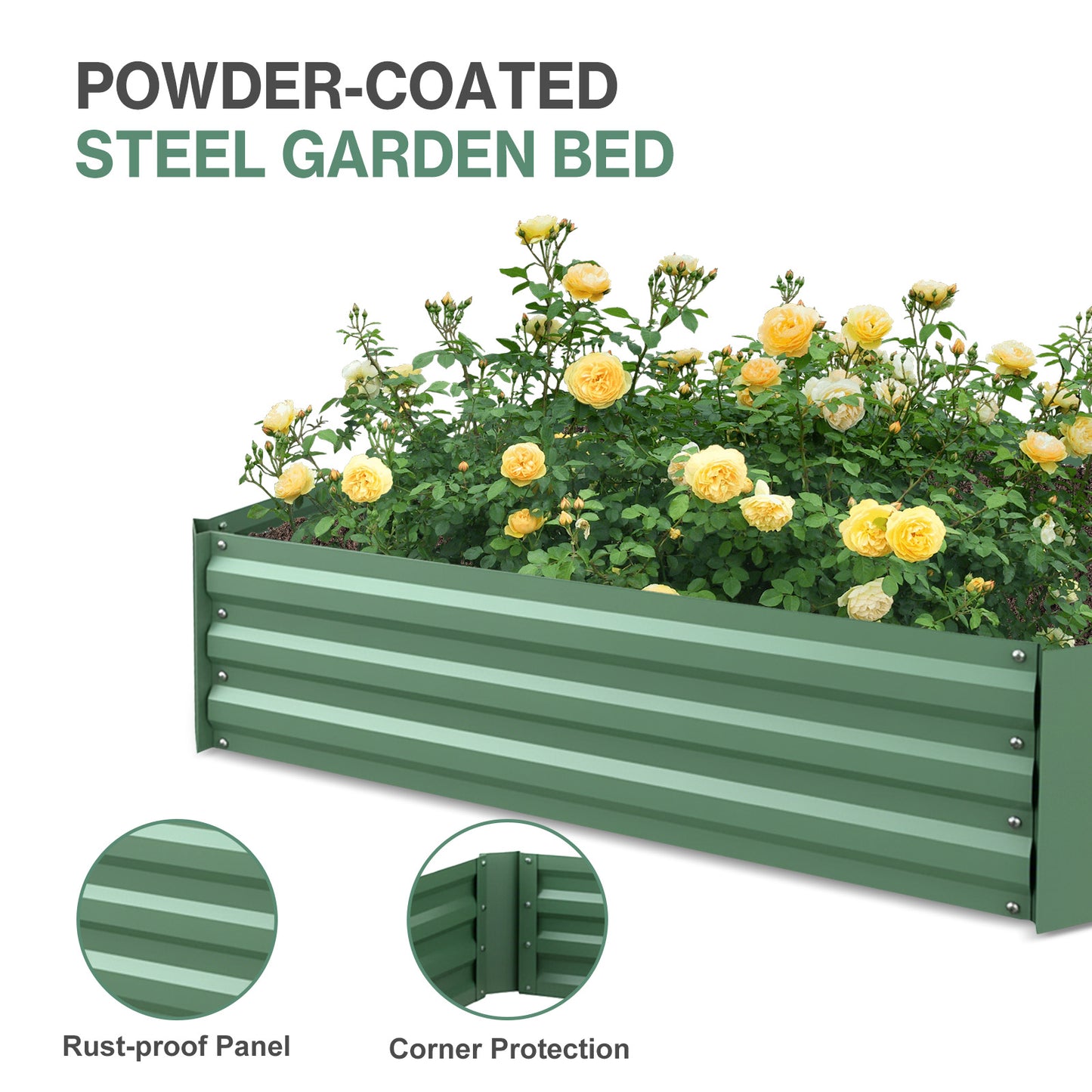 Mini Greenhouse Kit With Raised Garden Metal Beds - Aoodor 
