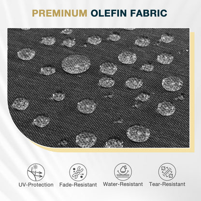 46x18x3 inch Patio Bench Cushion - Charcoal - Aoodor 