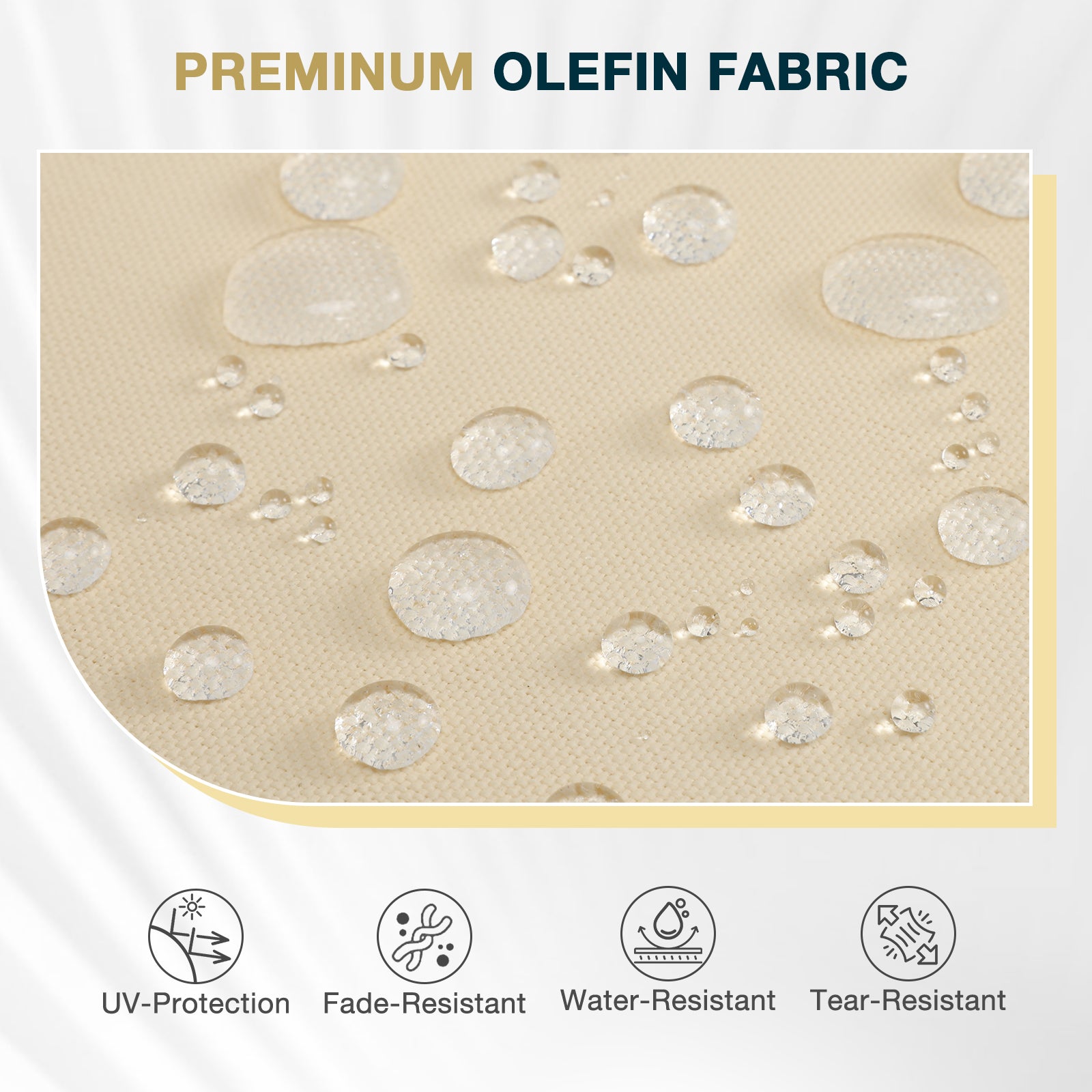 46x18x3 inch Patio Bench Cushion - Beige - Aoodor 