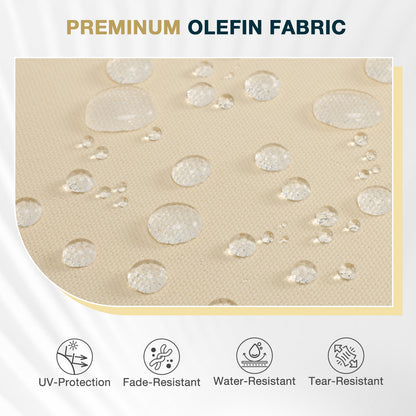 46x18x3 inch Patio Bench Cushion - Beige - Aoodor 