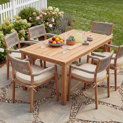 Outdoor Dining Chair Cushions Set, Patio Chair Pads, Brown