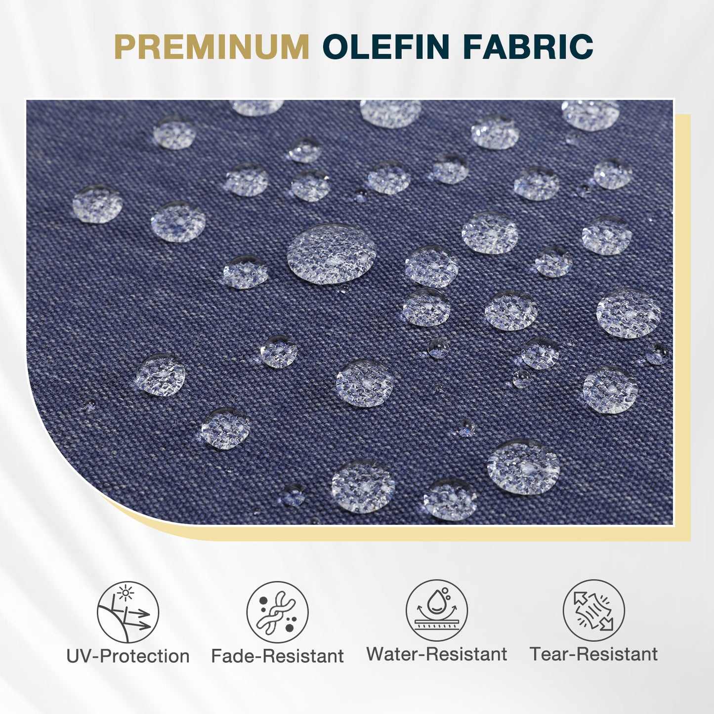 46x18x3 inch Patio Bench Cushion - Dark Blue - Aoodor 