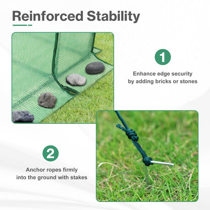 Walk-in Greenhouse with 8 Shelves, Outdoor Garden Plant House with PE Cover - Aoodor 