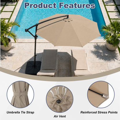 Patio Umbrella Replacement Canopy for 8 Ribs Table Umbrella
