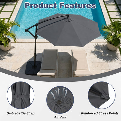 Patio Umbrella Replacement Canopy for 8 Ribs Table Umbrella