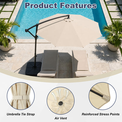 Patio Umbrella Replacement Canopy for 8 Ribs Table Umbrella