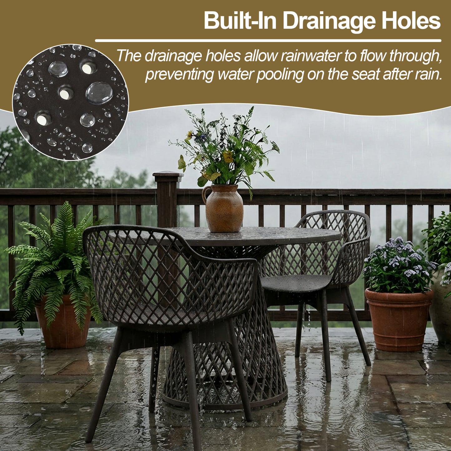 Modern Weather Resistant Plastic Dining Chairs Set: Ergonomic Comfort