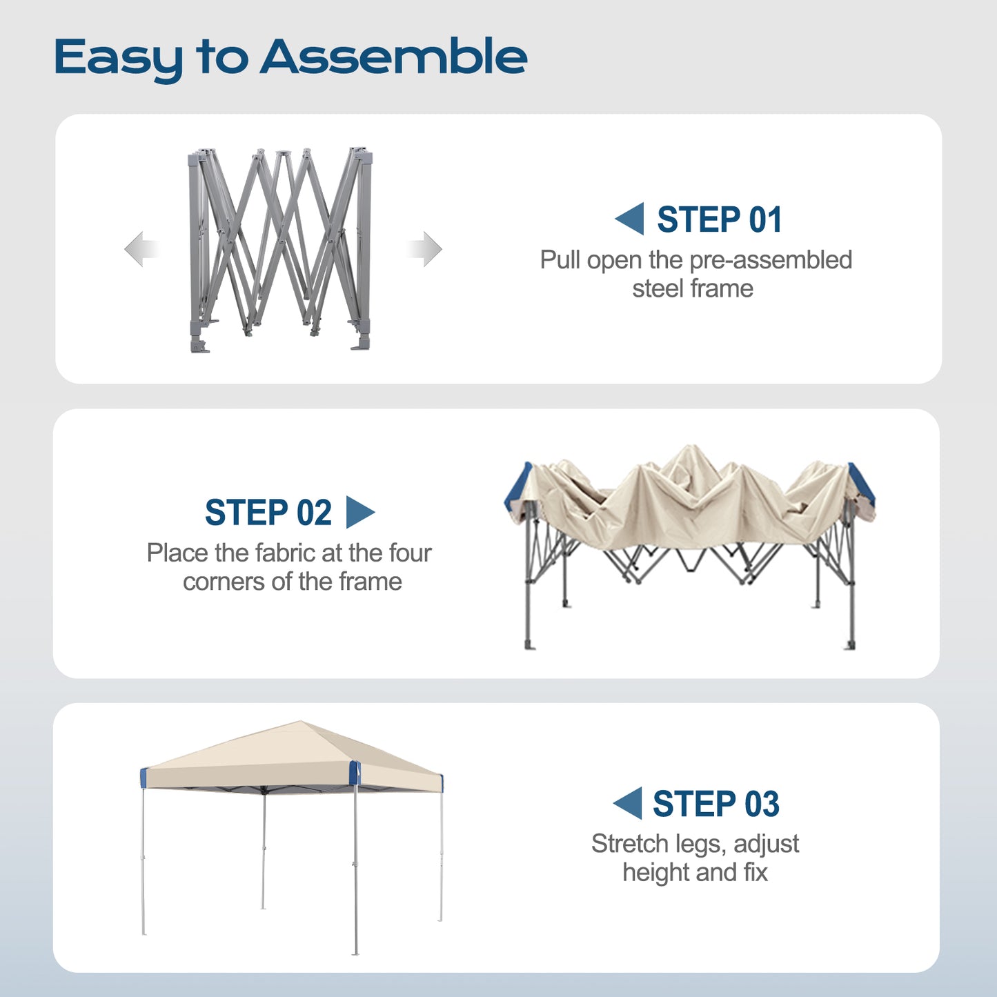 10x10/12x12 ft. Pop Up Canopy Tent with Roller Bag