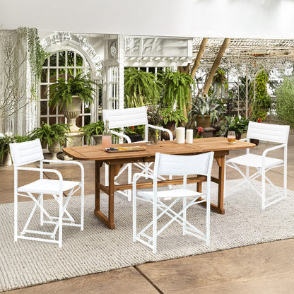 34(H) inch Outdoor Camping Chairs, Portable Patio Director's Chairs with Folding Aluminum Frame - Aoodor 