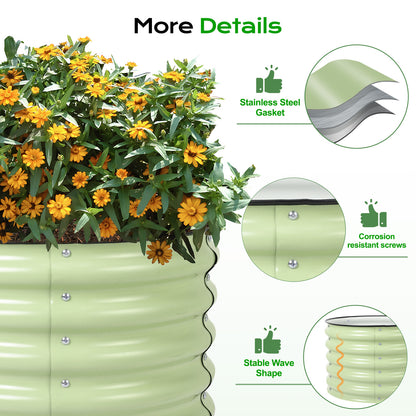 17" Tall 24" Metal Raised Garden Bed Kit