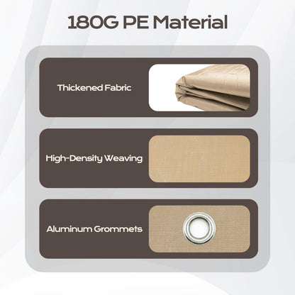 10x20 ft. Carport Replacement Canopy Cover